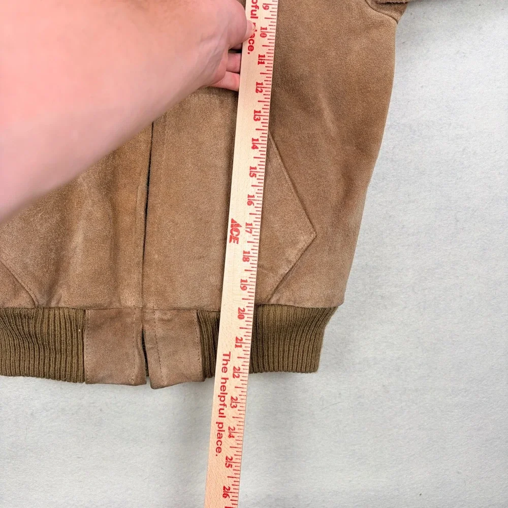 VTG 80s Bloomingdale's Boys Shop Vintage Suede Leather Sherpa Bomber Jacket